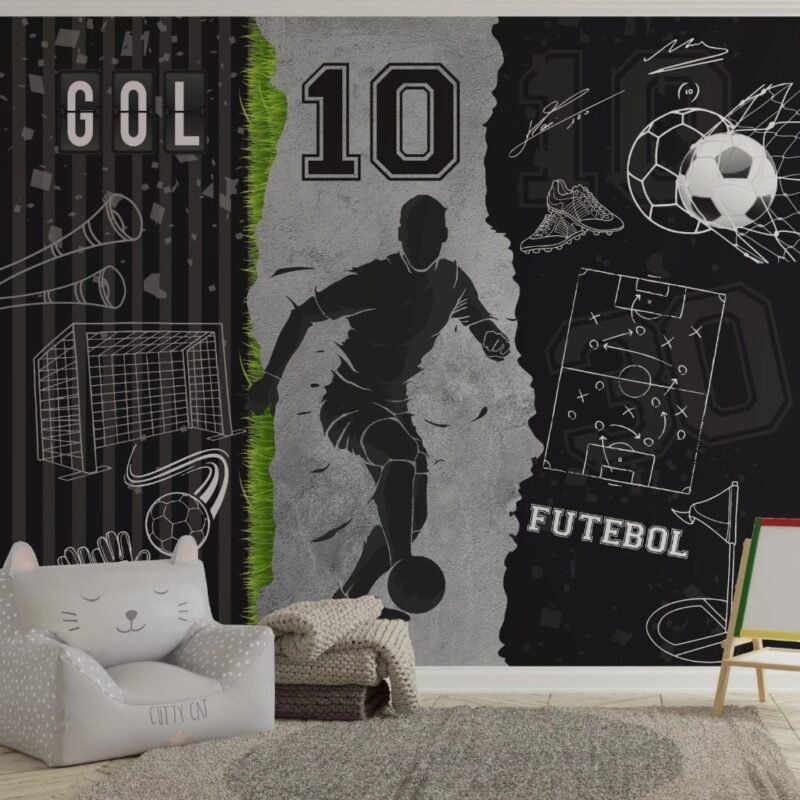 Papel de parede futebol m² - Algidecor