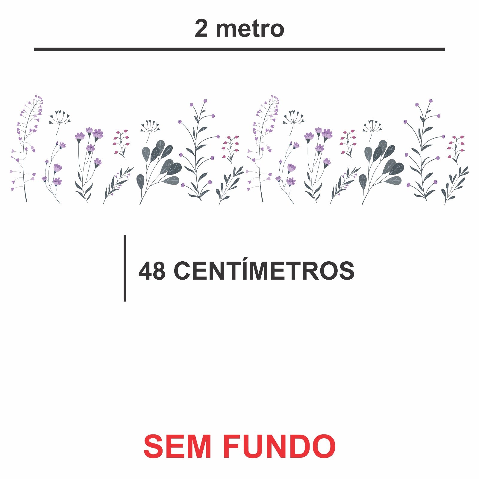 Adesivo sem fundo em recorte jardim de flores - Imagem 2