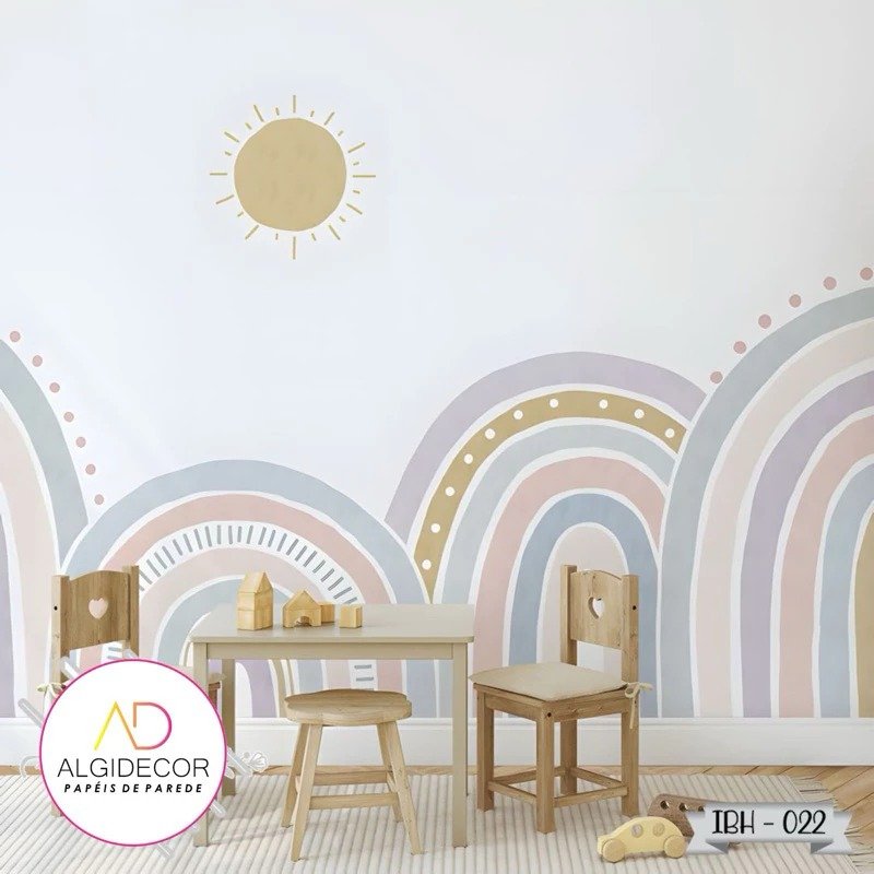 Papel de Parede autoadesivo boho arco-iris